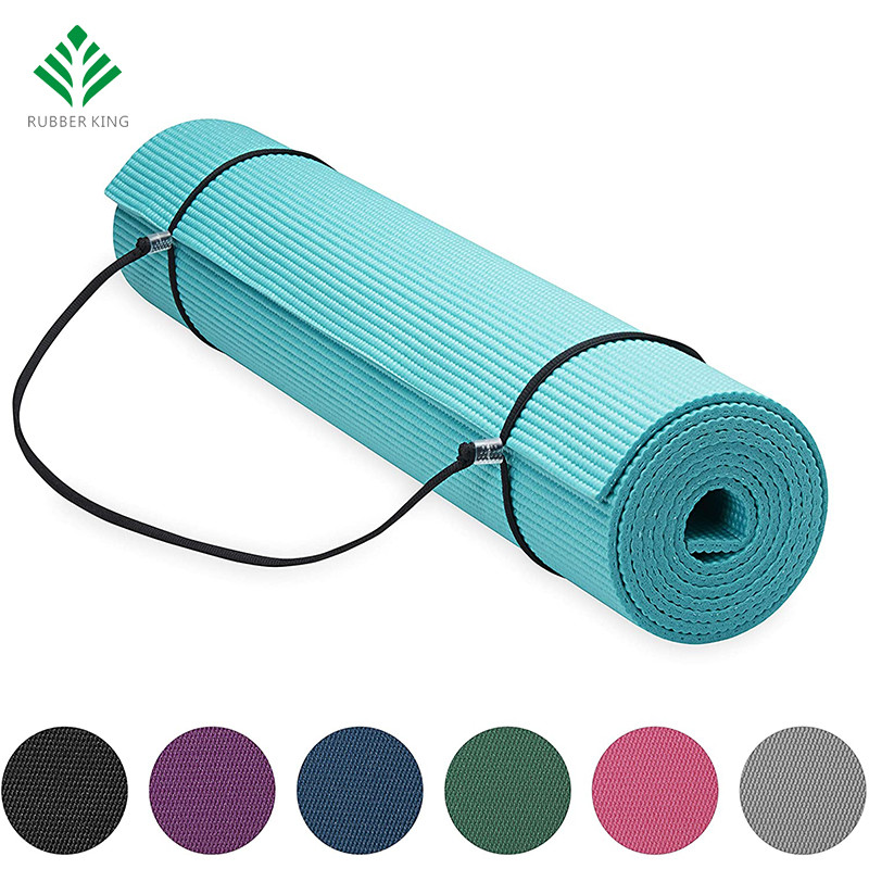 Premium Yoga Mat с йога постелка носещ прашка, Teal, 72 инча х 24 инча х 1/4 инча дебелина